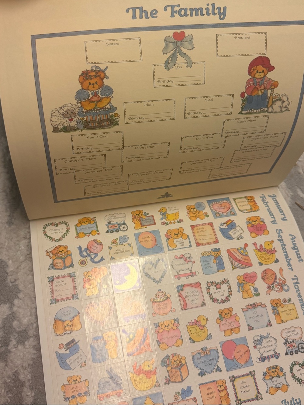 Baby’s First Year Calendar ( vintage 1980’) new